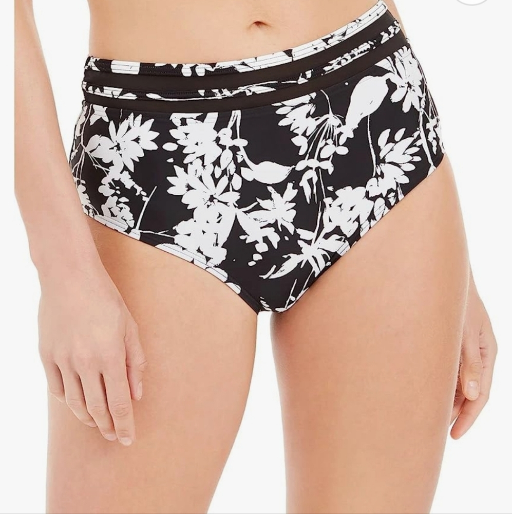 Tommy Hilfiger Floral High Waisted Mesh Bikini Bottom XS